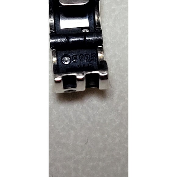 Retired Pandora Sterling Silver Sparkling Abstract Clip 790291CZ - Picture 4 of 7